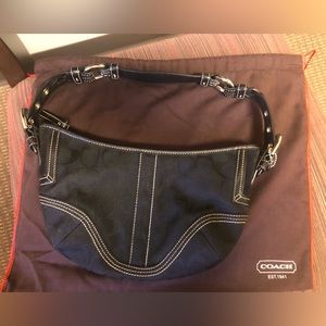 Coach Carly Signature Hobo shoulder bag in black